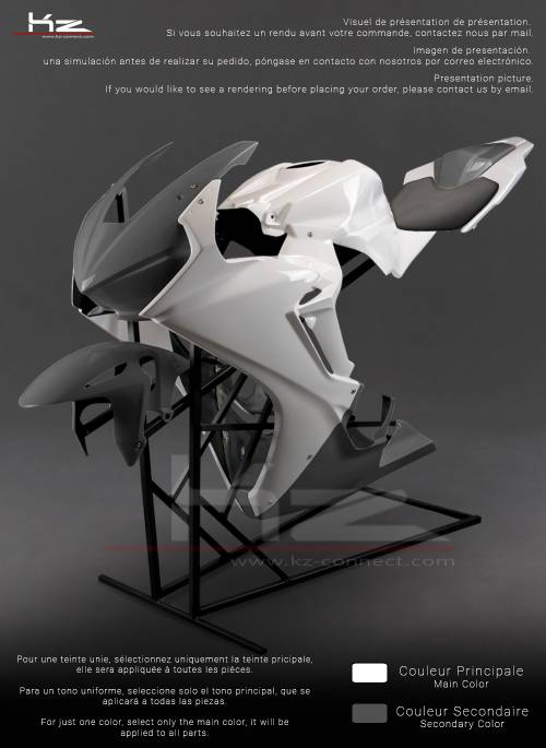 Pack CBR 1000 RR - Blanc - Fix 1/4 de Tour